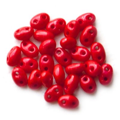 TW131 Gloss Red Twin Beads