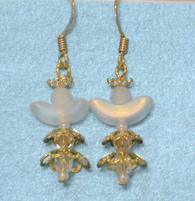 Twinkling Angel Earrings Gold
