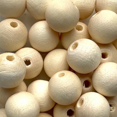 WD1017 10mm Cream Wooden Beads