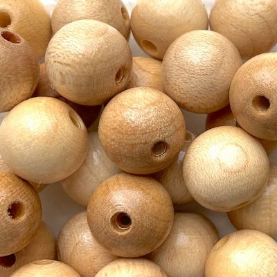 WD1213 12mm Natural Wooden Beads