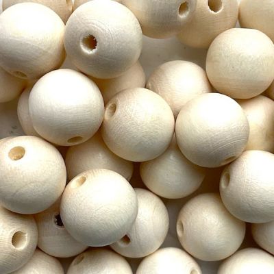 WD1218 12mm Cream Wooden Beads