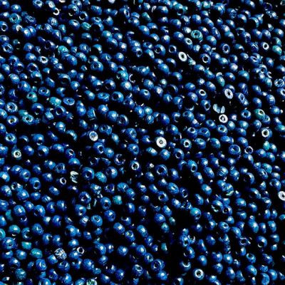 WD322 3mm Blue Wooden Beads