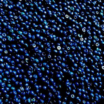 WD323 3mm Deep Blue Wooden Beads