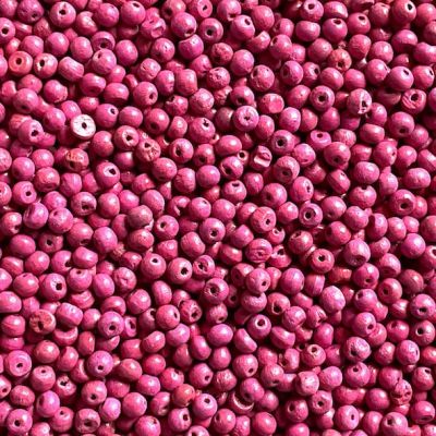 WD423 4mm Pink Wooden Beads