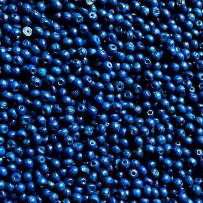 WD426 4mm Dark Blue Wooden Beads