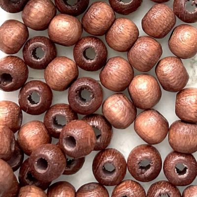 WD463 4mm Almond Wooden Beads