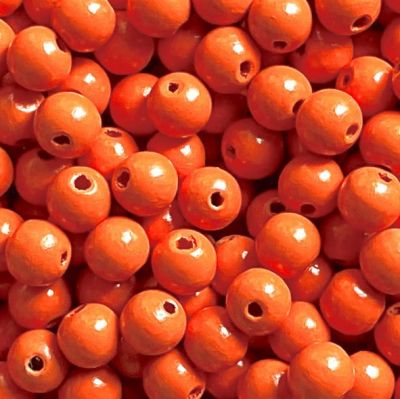 WD812 8mm Pale Orange Wooden Beads