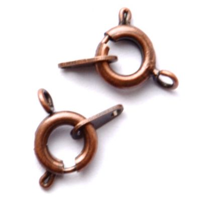 FN028 Antique Copper 7mm bolt ring and tag