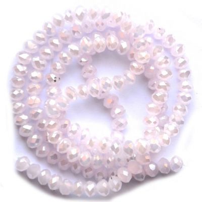 CC1230 4x2mm Pink Pearl Lustre Cut Crystal Rondelle