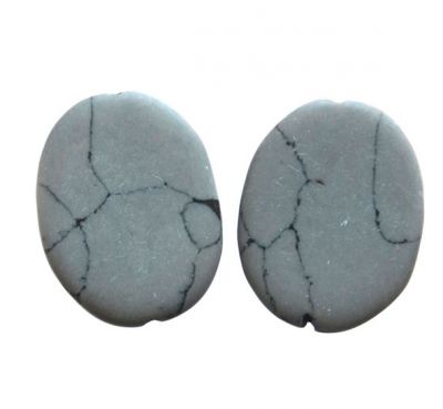 CE205 Grey Ceramic Flat Oval Tablet