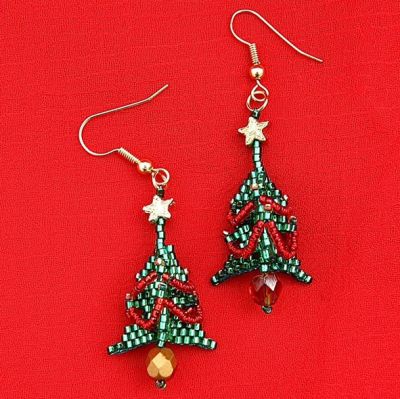 Christmas Tree Earrings Pattern