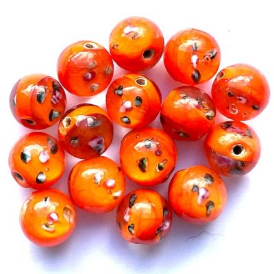 Dip653 13mm Orange Window Beads