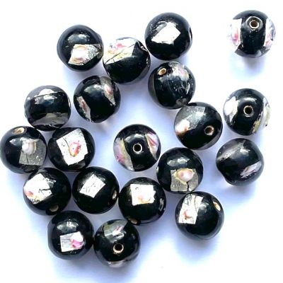 Dip655 11mm Black Window Beads