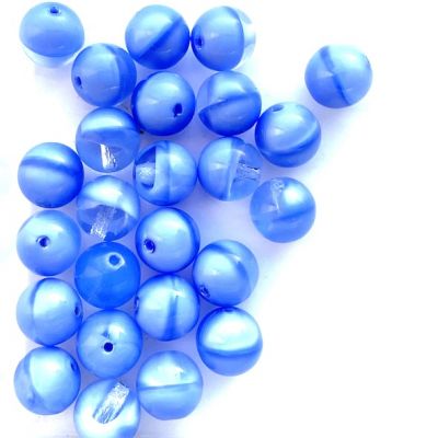 Dip710 8mm Blue and Clear Beads
