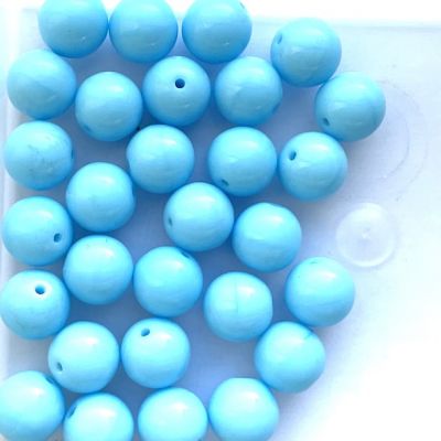Dip711 8mm Opaque Turquoise Beads