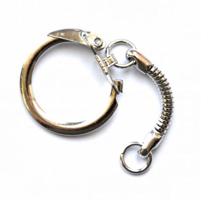 FN073 Silver Snake Key Ring