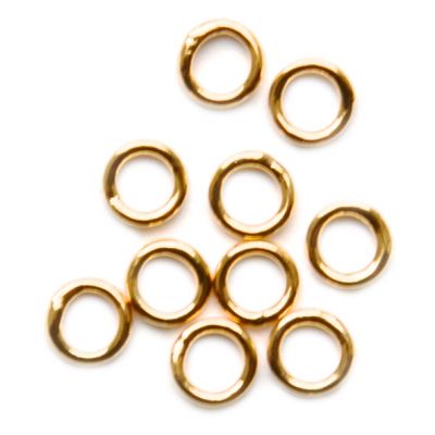 FN328 Gold Soldered 4mm Jump Rings