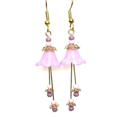 Delicate Fuchsia Earrings - Pink