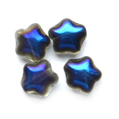 GL1678 6mm Midnight Blue Star Bead