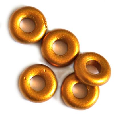 GL5620 Metallic Old Gold Dinky Donut Bead