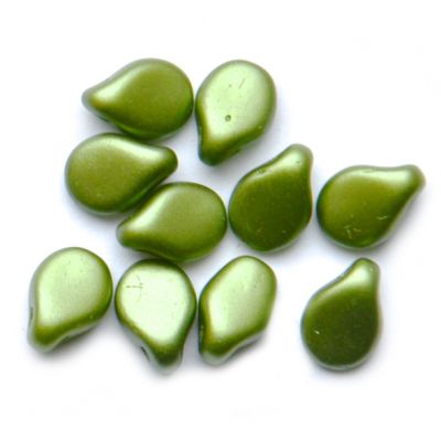 GL5743 Pearl Olive Pip Bead