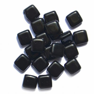 GL5855 Black 2 Hole Tile Bead