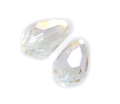 GL6430 12x16mm Crystal AB Faceted Glass Drop
