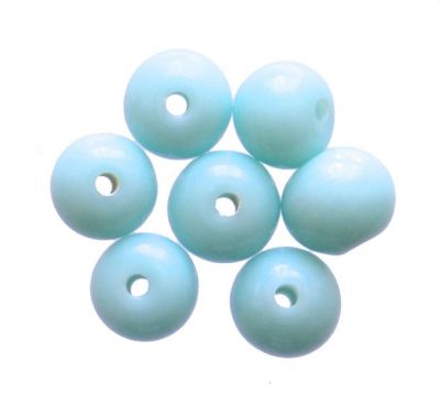 GL6441 8mm Opaque Pale Teal Round