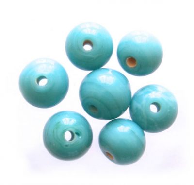 GL6442 8mm Opaque Teal Round