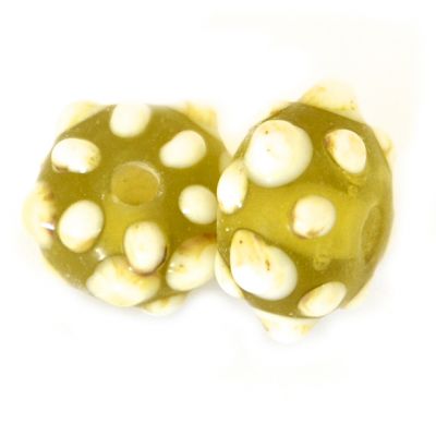 GL6595 Yellow Dotty Beads