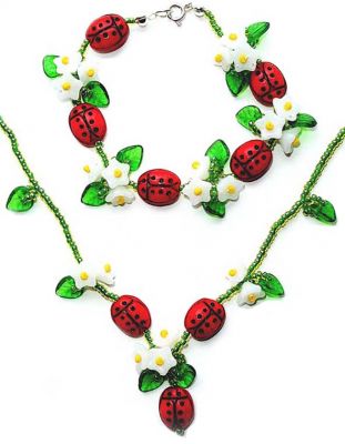 Ladybird Necklace and Bracelet Kit
