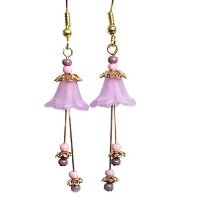 Delicate Fuchsia Earrings - Lilac