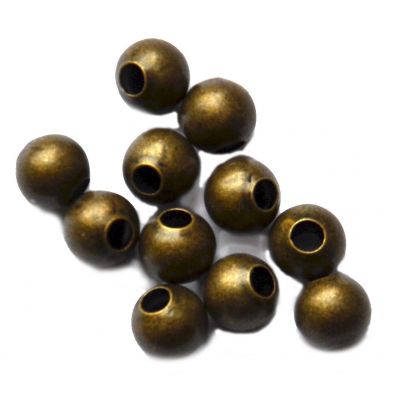 MB007 5mm Burnished Gold Round Metal Bead