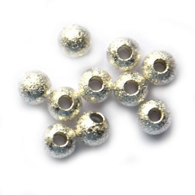 MB065 4mm Silver Sparkle Beads