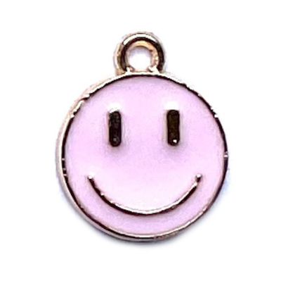 MB126 Pink 14mm Smiley Face Charm