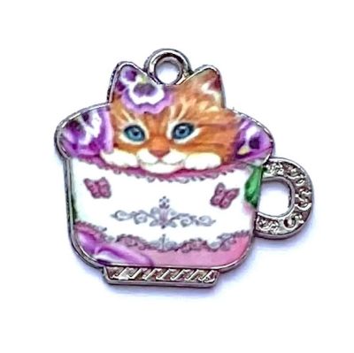 MB573 Ginger Kitty in Teacup Charm