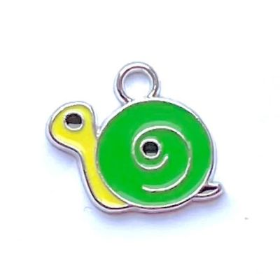 MB580 Green Cute Snail Pendant Charm