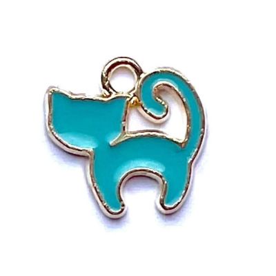 MB591 Turquoise Cat Charm