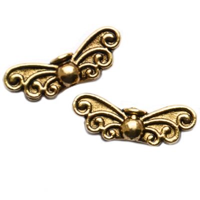 MB837 Gold Fairy Wings Bead