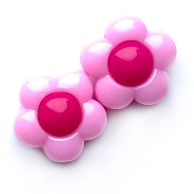 PB203 16mm Pink Acrylic Flower Bead