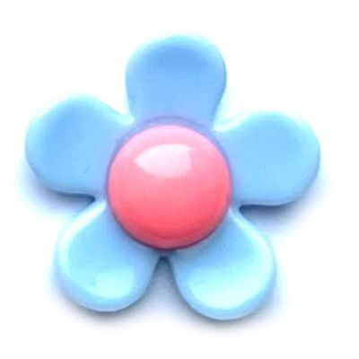 PB221 28mm Acrylic Blue and Pink Flower Bead