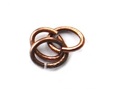 FN067 5x4mm Copper Oval Jump Rings