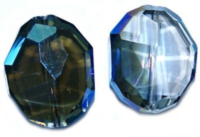 CC1072 25x20mm Scarab Blue AB Crystal Bead