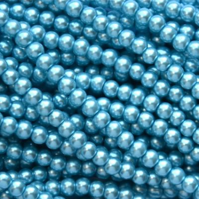GP417 4mm Pale Turquoise Glass Pearls