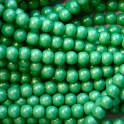 GP618 6mm Green Glass Pearls