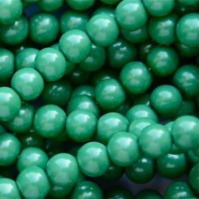 GP810 8mm Green Glass Pearls