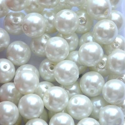 GP1001 10mm White Glass Pearls