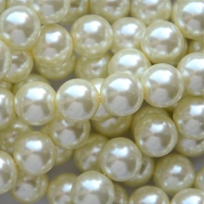 GP1002 10mm Ivory Glass Pearls