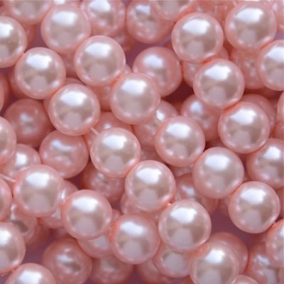 GP1004 10mm Pale Pink Glass Pearls