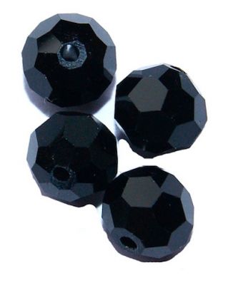 CCR803 8mm Jet Cut Crystal Round